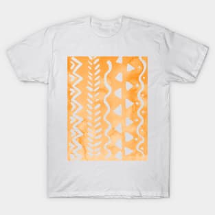 Loose boho chic pattern - orange T-Shirt